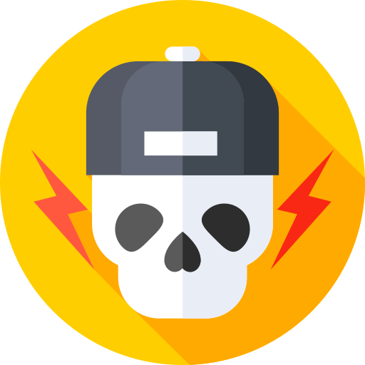 Skull Flat Circular Flat icon