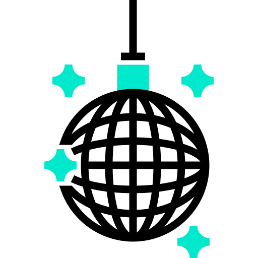 Bola de discoteca Detailed Straight One Color Ícone