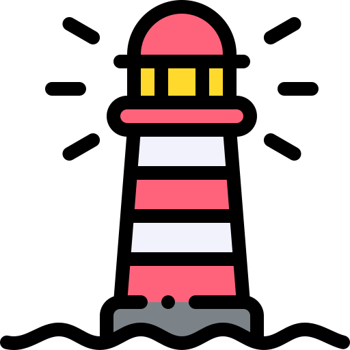 phare Detailed Rounded Lineal color Icône