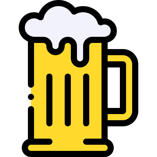 Cerveza Detailed Rounded Lineal color icono