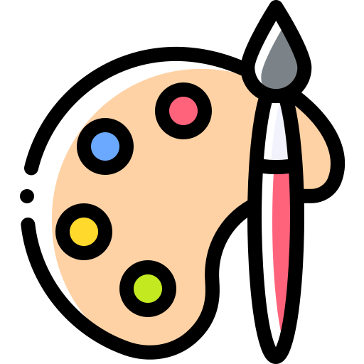 미술 Detailed Rounded Color Omission icon