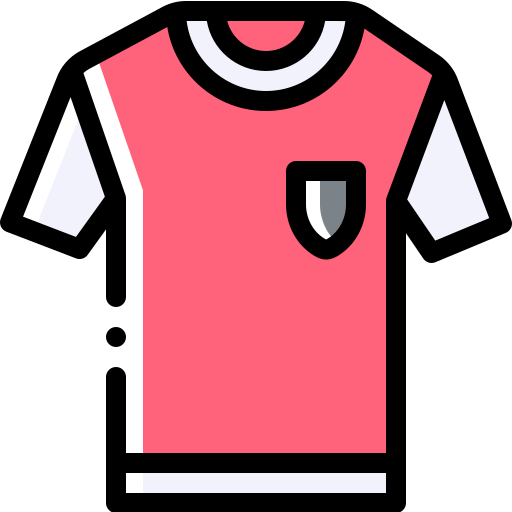 Camisa de futebol Detailed Rounded Color Omission Ícone