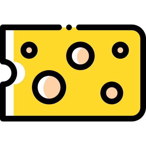 Queso Detailed Rounded Color Omission icono