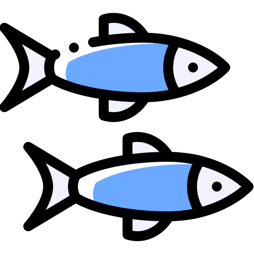 魚 Detailed Rounded Color Omission icon