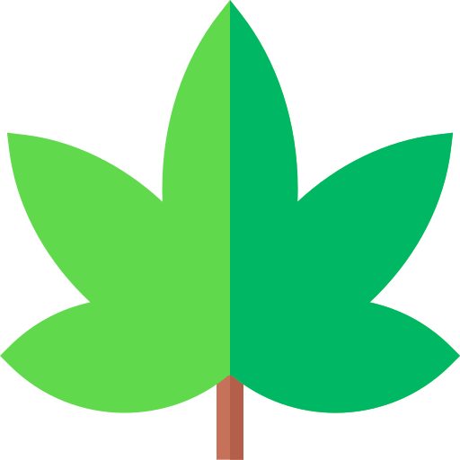 Cannabis Basic Straight Flat Ícone