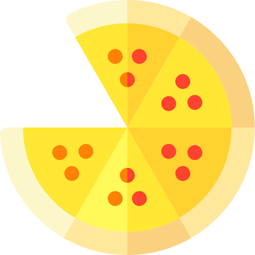 Pizza Basic Rounded Flat Ícone