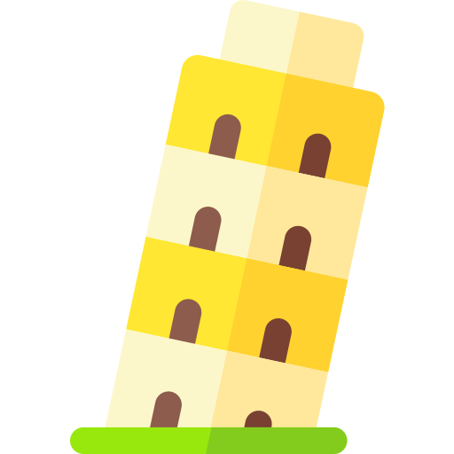 Пизанская башня Basic Rounded Flat иконка