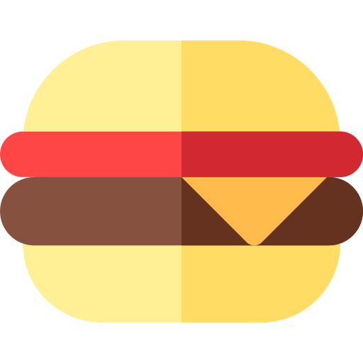 Hamburger Basic Rounded Flat Ícone