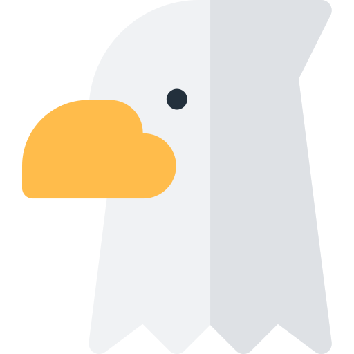 águila Basic Rounded Flat icono