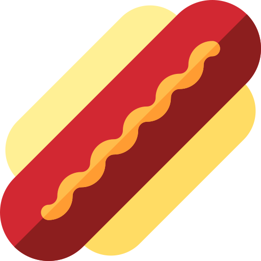 hot-dog Basic Rounded Flat Icône