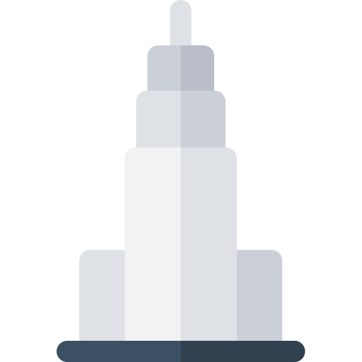 Empire state building Basic Rounded Flat icono