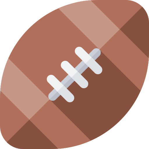 Fútbol americano Basic Rounded Flat icono