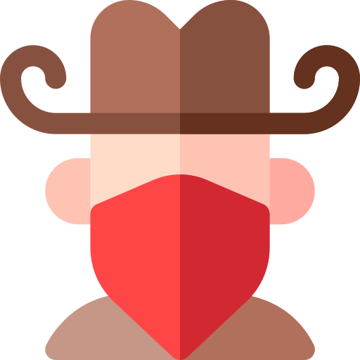 bandit Basic Rounded Flat icon