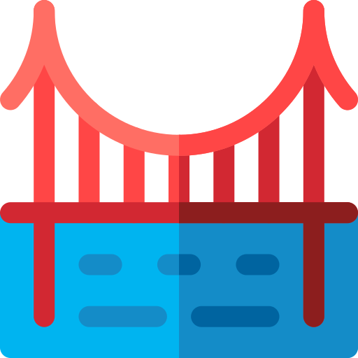 golden gate bridge Basic Rounded Flat icon