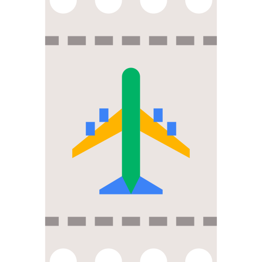 bilet na samolot PMICON Flat ikona