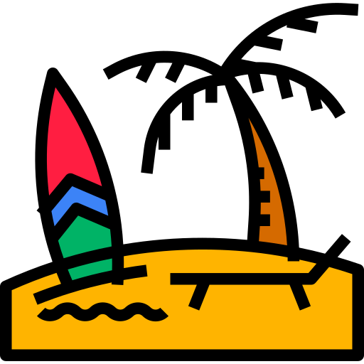 Beach PMICON Lineal color icon