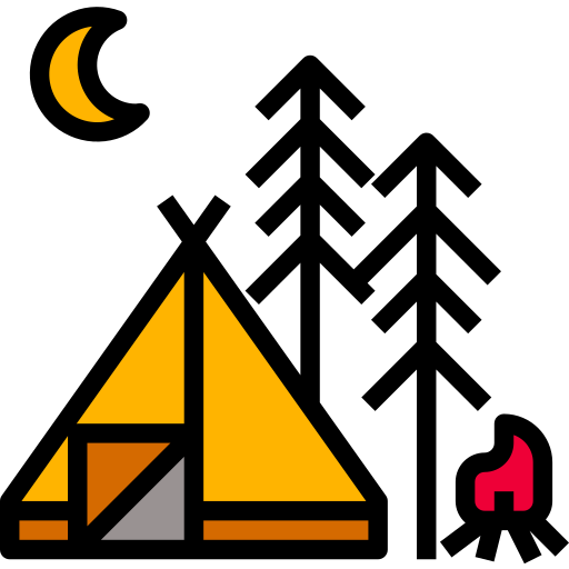 Camping PMICON Lineal color icon