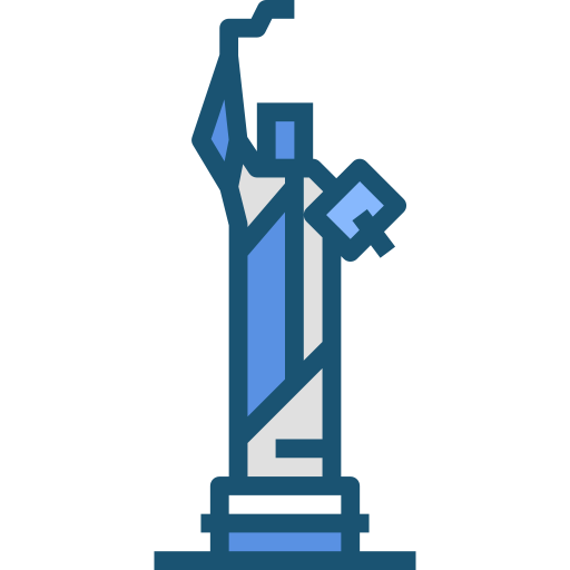 estátua da liberdade PMICON Blue Ícone