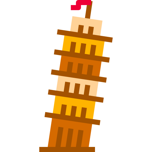 torre inclinada de pisa PMICON Flat icono