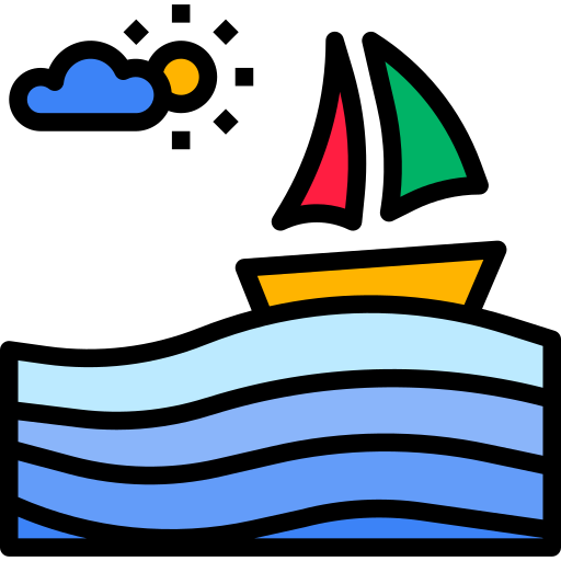 Парусная лодка PMICON Lineal color иконка
