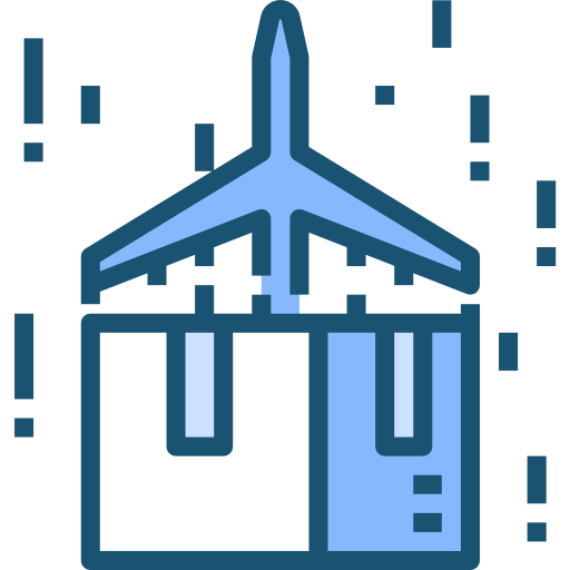 vliegtuig PMICON Blue icoon