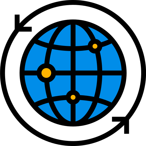 wereldwijd PMICON Lineal color icoon