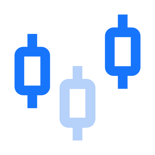 gráfico de velas Generic color outline icono