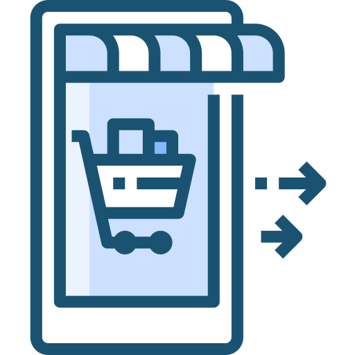 Online shopping PMICON Blue icon