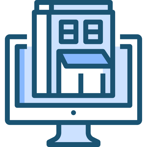 Online shop PMICON Blue icon