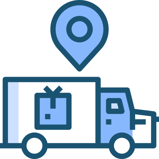 Delivery truck PMICON Blue icon