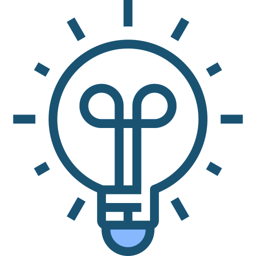 Lightbulb PMICON Blue icon