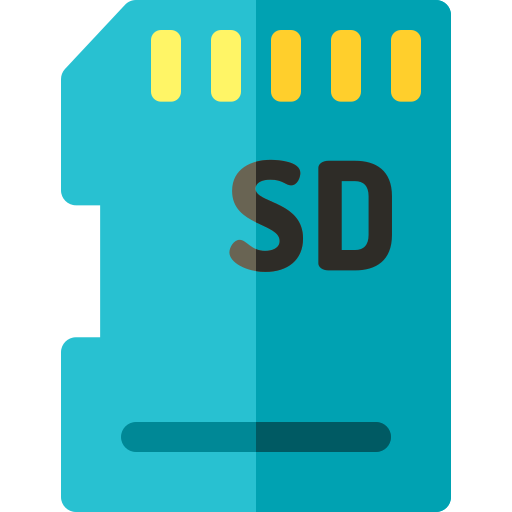 sd-kaart Basic Rounded Flat icoon