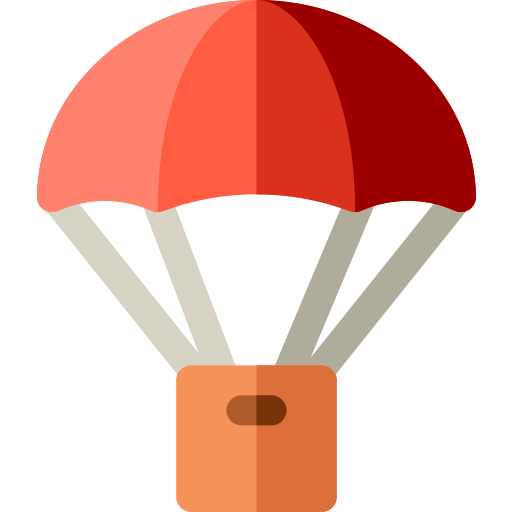 parachute Basic Rounded Flat Icône