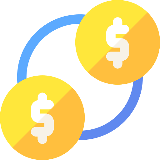 Money transfer Basic Rounded Flat icon