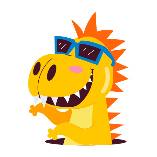 dinosaurio Generic Sticker Color Fill icono