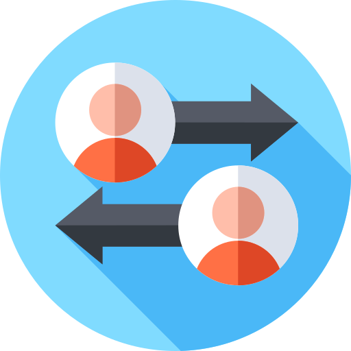 Transferir Flat Circular Flat icono