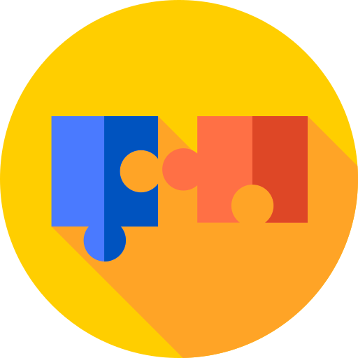 パズル Flat Circular Flat icon