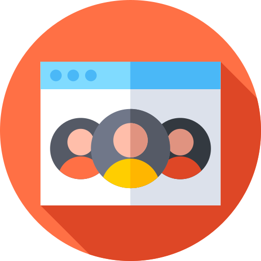 Online Flat Circular Flat icon