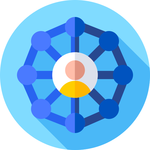 Networking Flat Circular Flat icon
