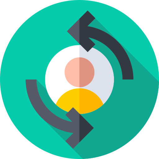 교환 Flat Circular Flat icon