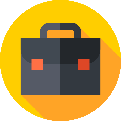 Briefcase Flat Circular Flat icon