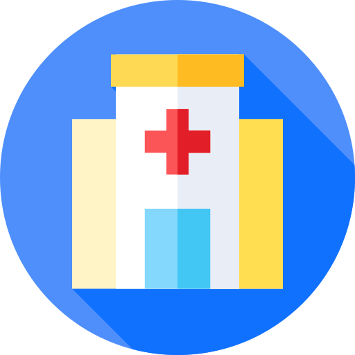 Health clinic Flat Circular Flat icon