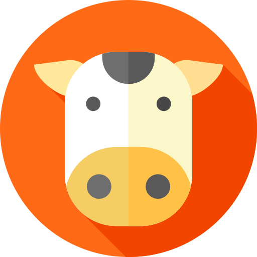 krowa Flat Circular Flat ikona