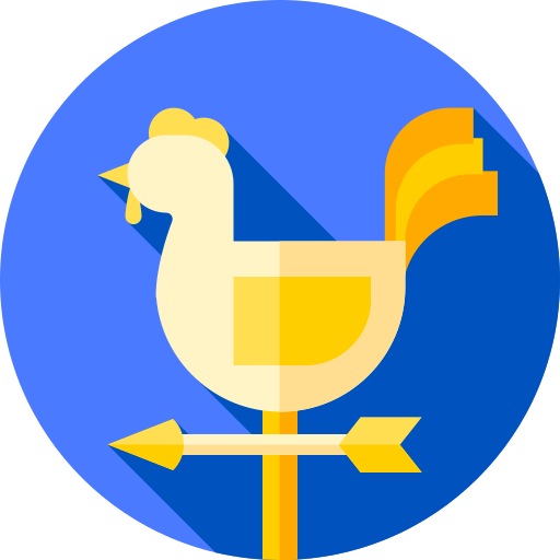 Weathercock Flat Circular Flat icon