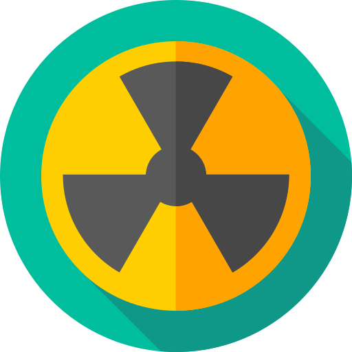 Radiación Flat Circular Flat icono