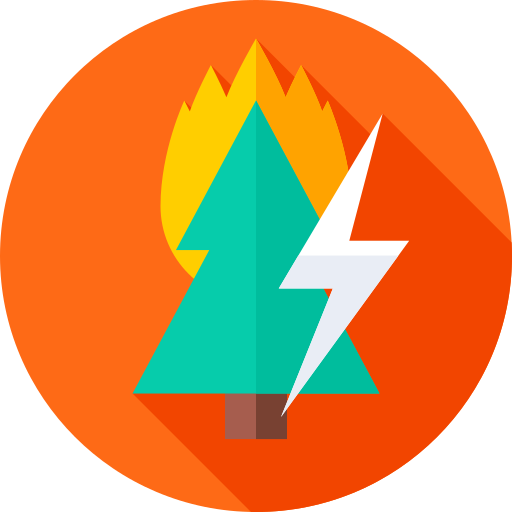 Incendio forestal Flat Circular Flat icono