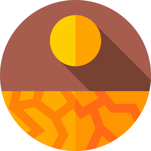 Drought Flat Circular Flat icon