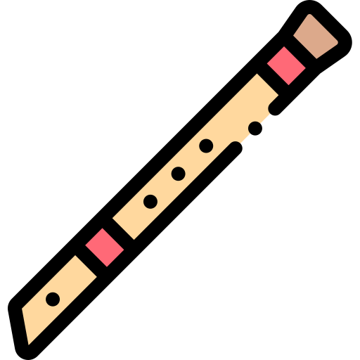 Flute Detailed Rounded Lineal color icon