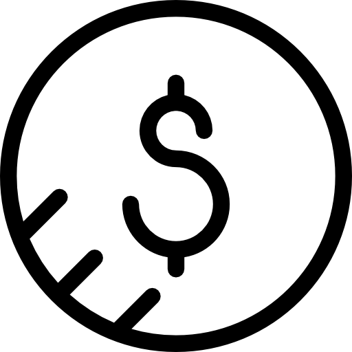 moneta Detailed Rounded Lineal ikona