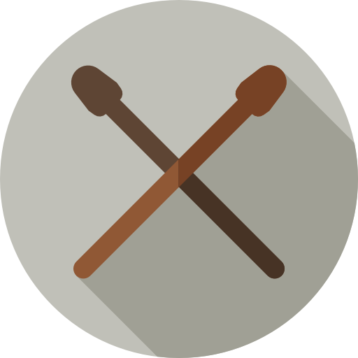 Drumsticks Flat Circular Flat icon
